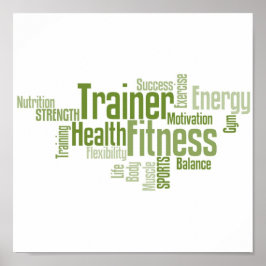 Personlig tränare eller Fitness Center Poster