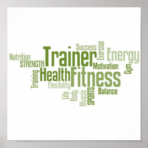 Personlig tränare eller Fitness Center Poster