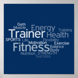Personlig tränare eller Fitness Center Poster