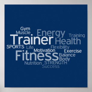 Personlig tränare eller Fitness Center Poster