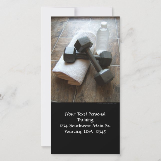 Personlig tränare eller Fitness DumbellTowel & Vat (Framsida)