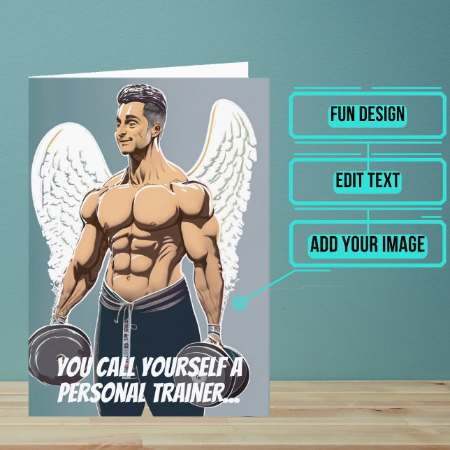 Personlig tränare eller träningslampa kort (This fun card is specifically for the male personal trainer friend or family member in your life.)