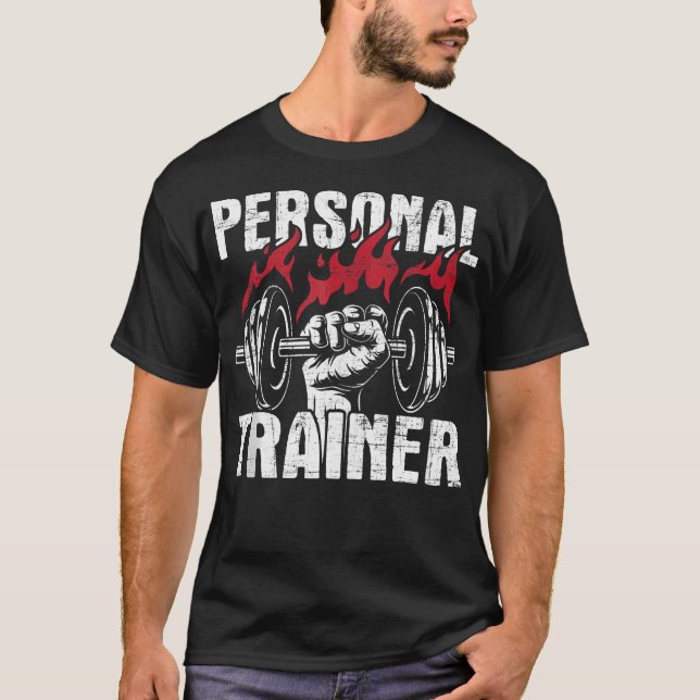 Personlig tränare - Fitness Älskare Gym Coach Work T Shirt (Framsida)