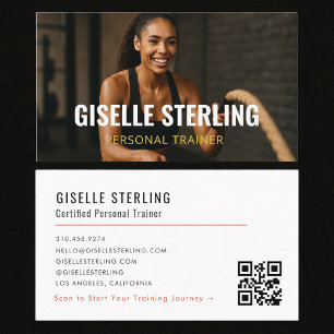 Personlig Tränare Fitness Foto QR-kod Visitkort