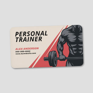 Personlig tränare för fitness och kroppsbyggande visitkort