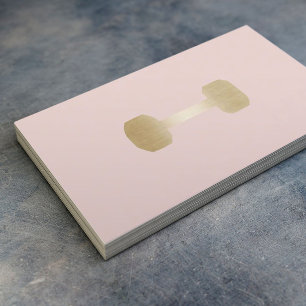 Personlig tränare Guld Dumbbell  Rosa Visitkort