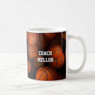 personlig-tränare i basketbullar i mönster kaffemugg