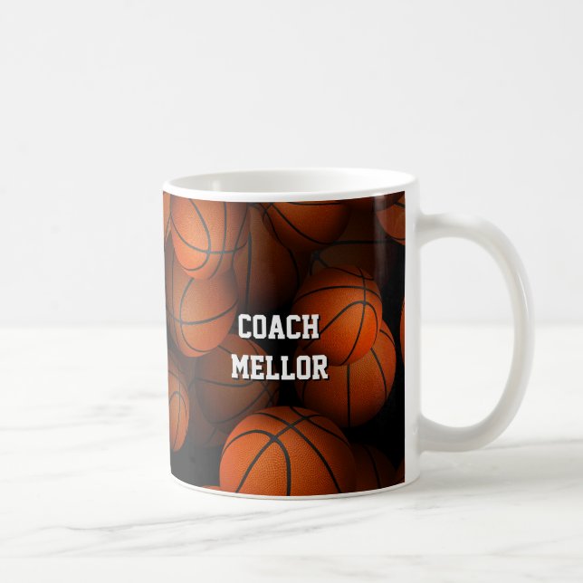 personlig-tränare i basketbullar i mönster kaffemugg (Höger)