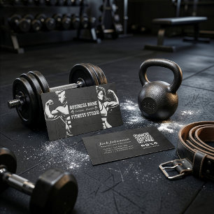 Personlig tränare inom bodybuilding Gym Stång Visitkort