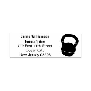 Personlig Tränare Kettlebell Returadress Självfärgande Stämpel