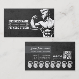 Personlig tränare Loyalty Slår Kettlebell Visitkort