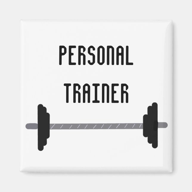 Personlig tränare med Barbell Magnet (Framsidan)
