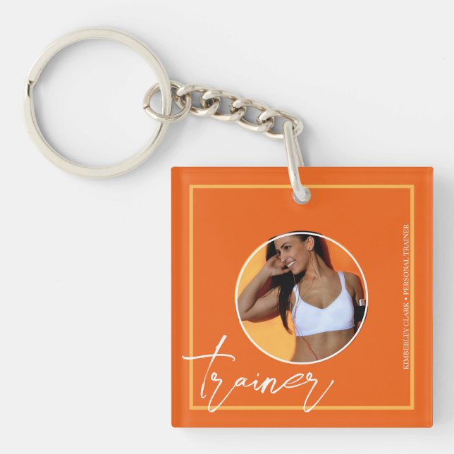 Personlig tränare | Nyckelkedja för QR-kod som omf (Framsidan)