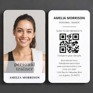 Personlig Tränare QR-kod Foto Visitkort