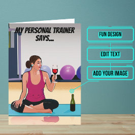 Personlig tränare säger till Hydrate Gym Birthday Kort