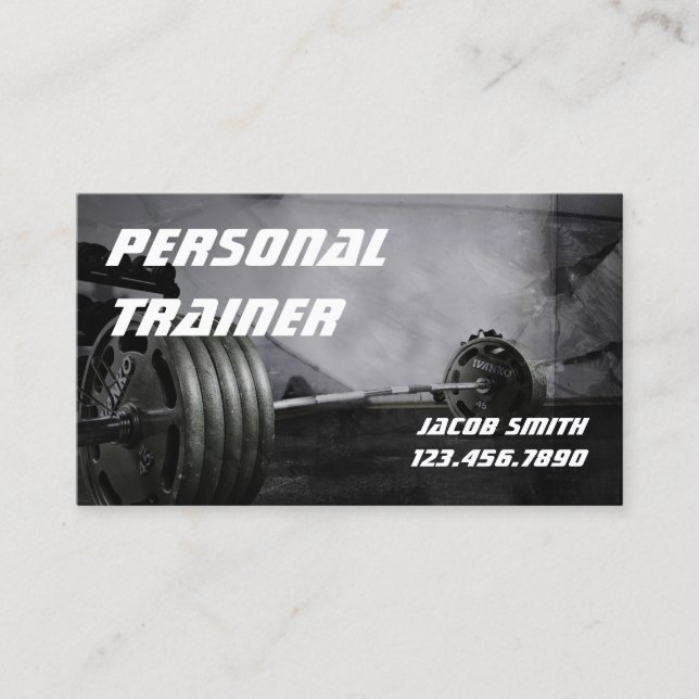 Personlig tränare träningsgym Fitness Business Visitkort (Framsida)