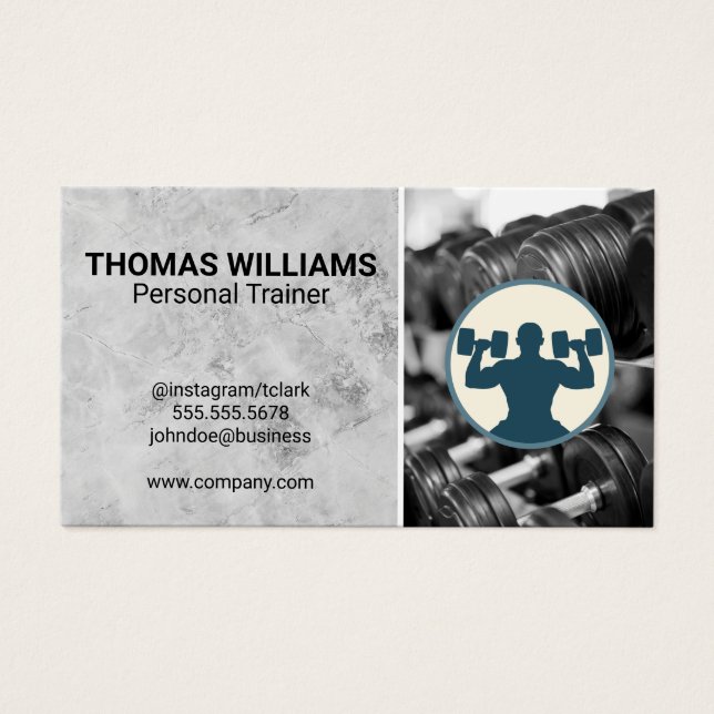 Personlig tränare | Upphävande av Logotyp Visitkort (Framsidan)