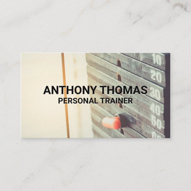 Personlig tränare | Weight Tallrikar Gym Maskin Visitkort (Framsida)