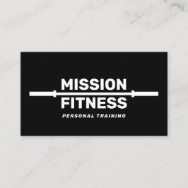 Personlig träning i svart och vitt Fitness Visitkort
