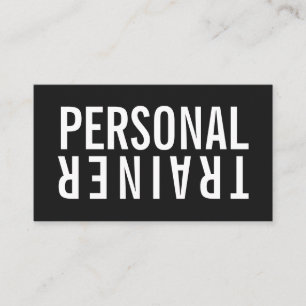 Personlig träning svart och vit modern visitkort