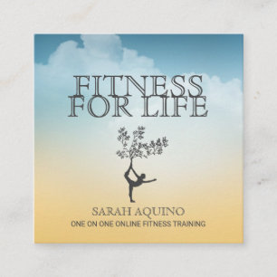 Personlig träning tränare träning fyrkantigt visitkort