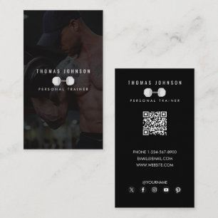 Personlig träningslträningskod - QR-kod för foto Visitkort