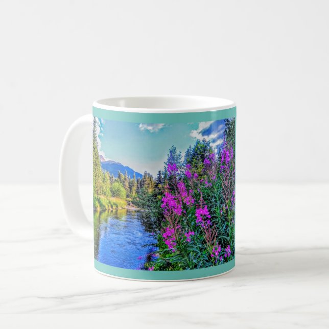 Personlig Tranquil Quartz Bäck Kaffemugg (Framsida vänster)