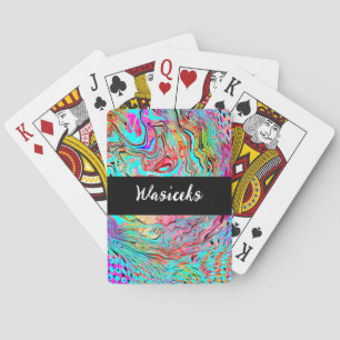 Personlig Tranquilitet Abstrakt Fluid Art Casinokort