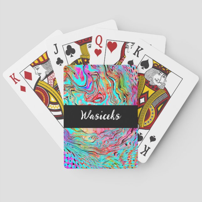 Personlig Tranquilitet Abstrakt Fluid Art Casinokort (Baksidan)
