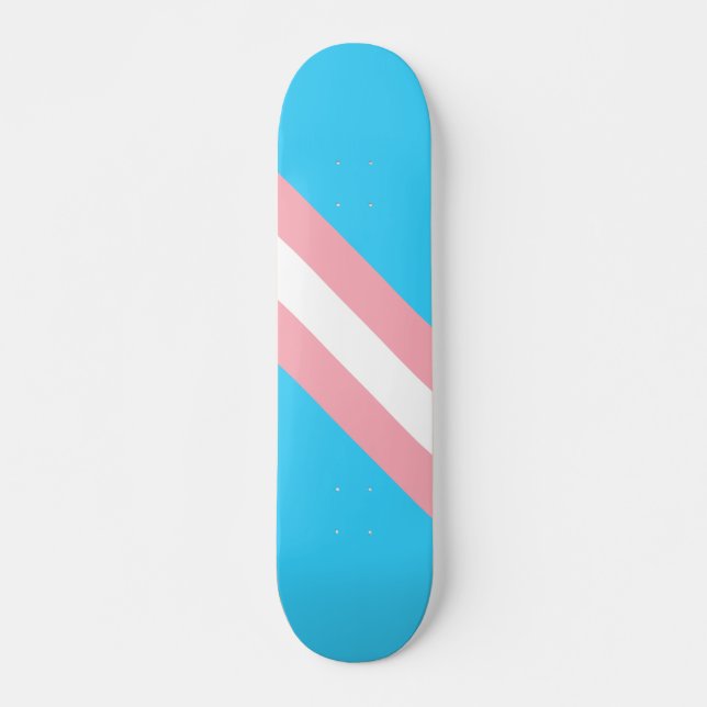 Personlig Transgender Flagga Mini Skateboard Bräda 18,5 Cm (Framsida)