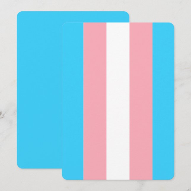 Personlig transgenderglasögonflagga (Fram/baksida)