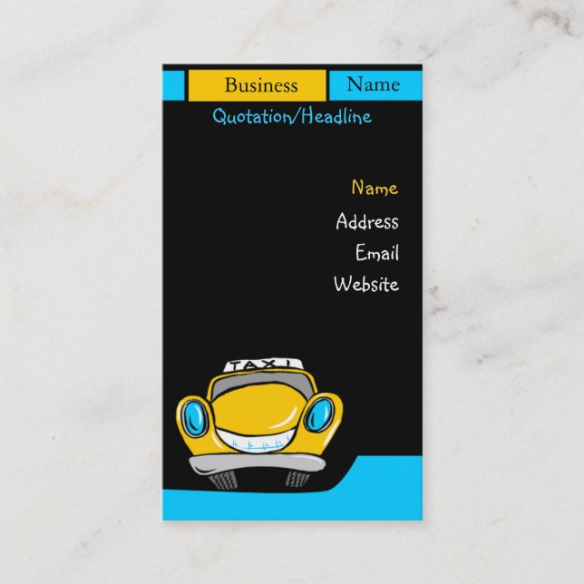 Personlig transport servar - affärskortet visitkort (Framsida)