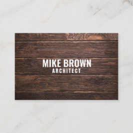 Personlig "Träpaneler" (UK/Euro) Visitkort