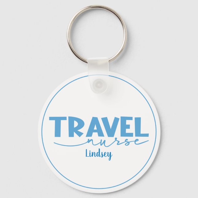 Personlig Travel Nurse Keychain Nyckelring (Framsida)