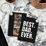 Personlig tre foto och text nyckelring<br><div class="desc">Utforma din egen enkla nyckelkedja för Personlig,  perfekt för Fars dag med bästa pappa på baksidan,  eller ändra den till kostym efter dina behov - lägg till ditt eget foto och din egen text till den här unika presentidén</div>