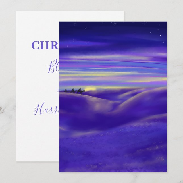 Personlig Tre Kung Vattenskärl jul Julkort (Fram/baksida)