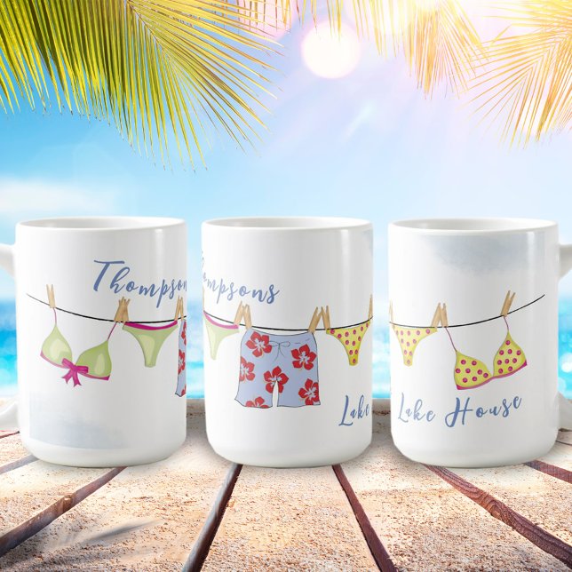 Personlig Trendig Chic Beach Tropical Summer Kaffemugg (Skapare uppladdad)