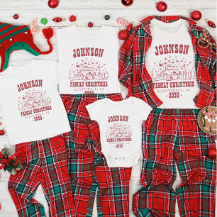 Personlig Trendig-familjens Snögubbe-jul T Shirt