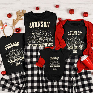 Personlig Trendig-familjens Snögubbe-jul T Shirt