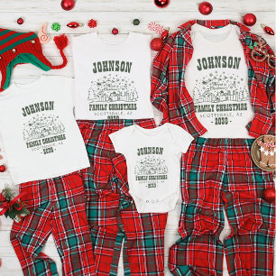 Personlig Trendig-familjens Snögubbe-jul T Shirt