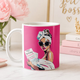 Personlig Trendig Födelsedagsdrottning Kaffemugg