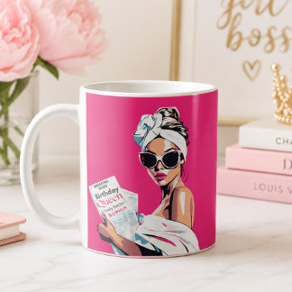 Personlig Trendig Födelsedagsdrottning Kaffemugg