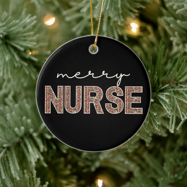 Personlig trendig Merry Nurse jul Julgransprydnad Keramik (Träd)