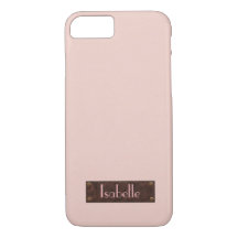 Personlig Trendig Rosa Läder Iphone case