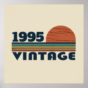 Personlig trettio vintage 30-års födelsedagsfest poster