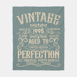 Personlig Trettio vintage 30års födelsedag party Fleecefilt