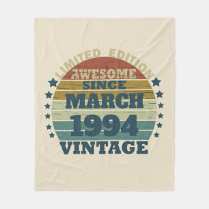 Personlig Trettio vintage 30års födelsedag party Fleecefilt