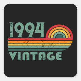 Personlig Trettio vintage 30års födelsedag party Fyrkantigt Klistermärke