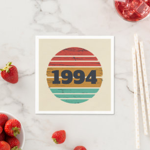 Personlig Trettio vintage 30års födelsedag party Pappersservett
