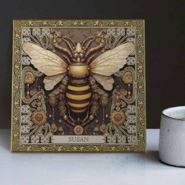 Personlig Tribal Jewel Bee Spirit Animal Kakelplatta (Skapare uppladdad)